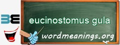 WordMeaning blackboard for eucinostomus gula